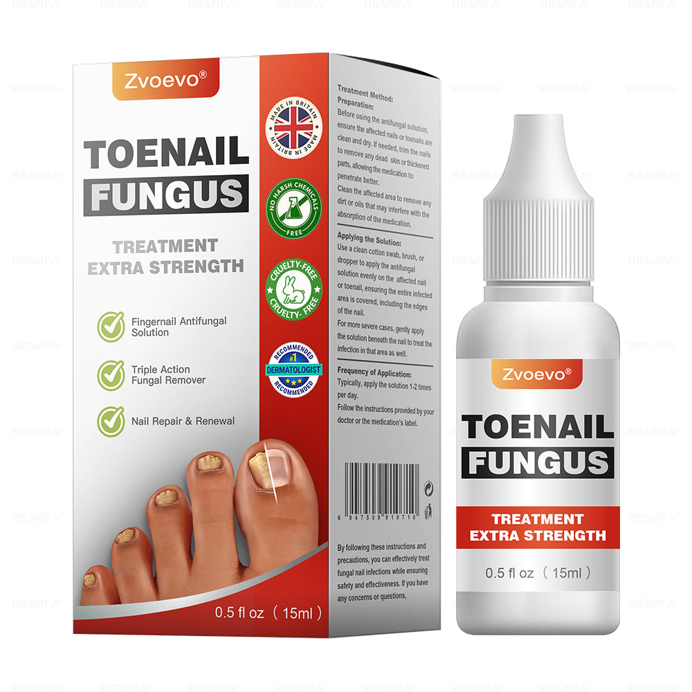 ✅ Made and shipped from the UK | Zvoevo® Extra Strength Toenail Fungus Treatment, Antifungal Solution for Toenails or Fingernails 🍀