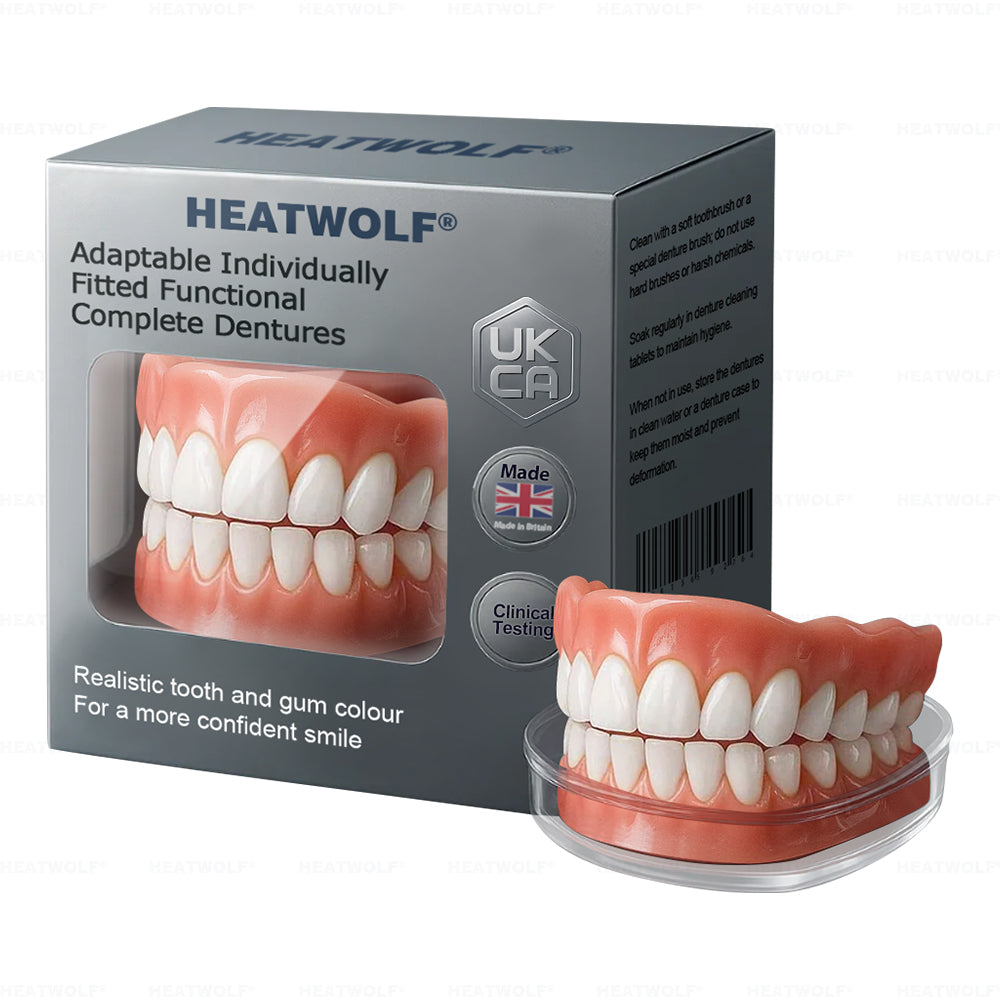✅ Made and Shipped from the UK| HEATWOLF® Adaptable Custom-Fit Functional Complete Dentures ✨