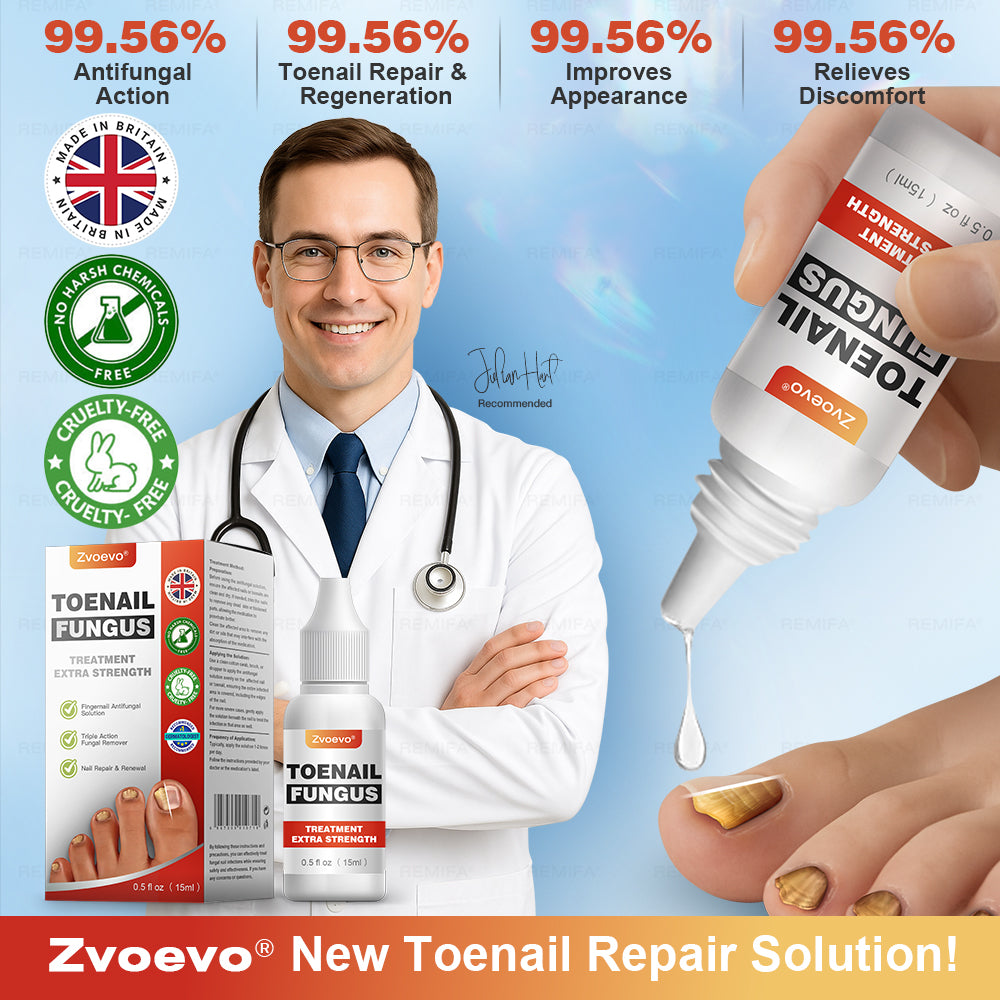 ✅ Made and Shipped from UK | Zvoevo® Toenail Fungus Treatment Extra Strength, Antifungal Solution for Toenail or Fingernail, Triple Action Formula for Remove Fungal, Repair and Renewal Damaged Nails 🍀