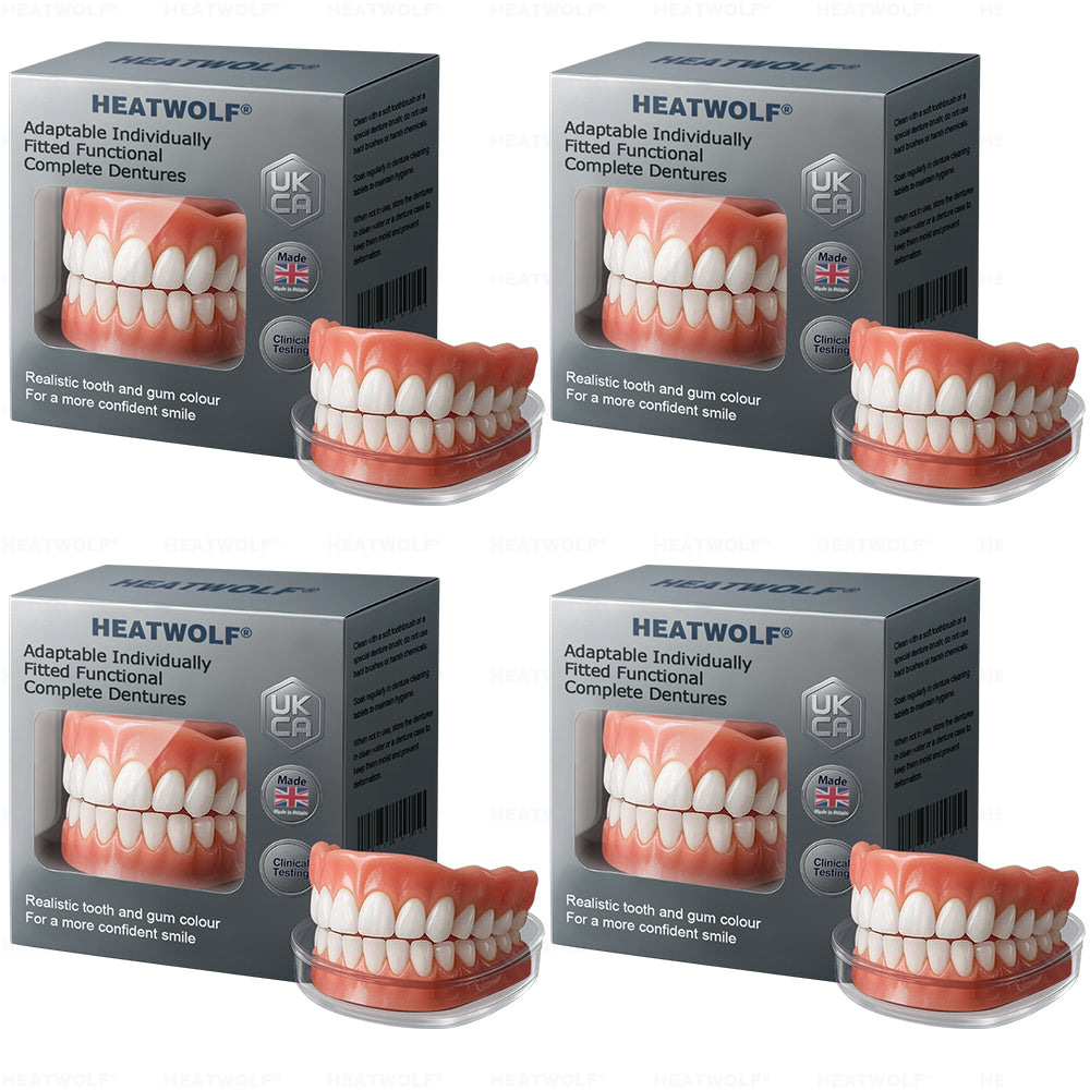 ✅ Made and Shipped from the UK| HEATWOLF® Adaptable Custom-Fit Functional Complete Dentures ✨