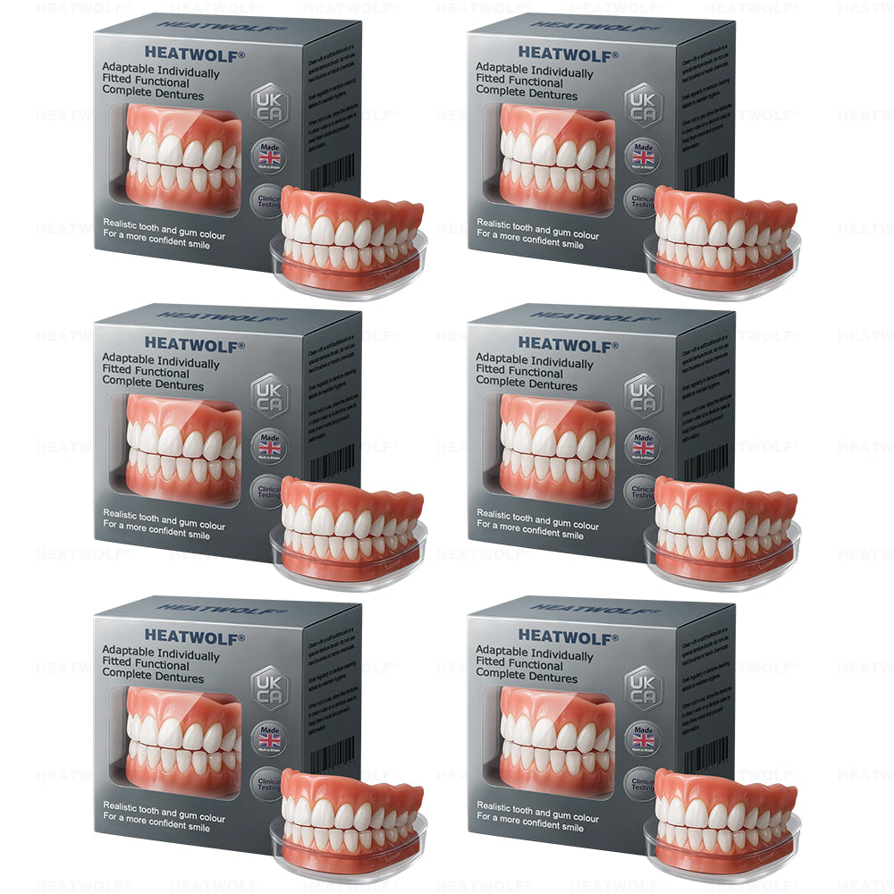 ✅ Made and Shipped from the UK| HEATWOLF® Adaptable Custom-Fit Functional Complete Dentures ✨