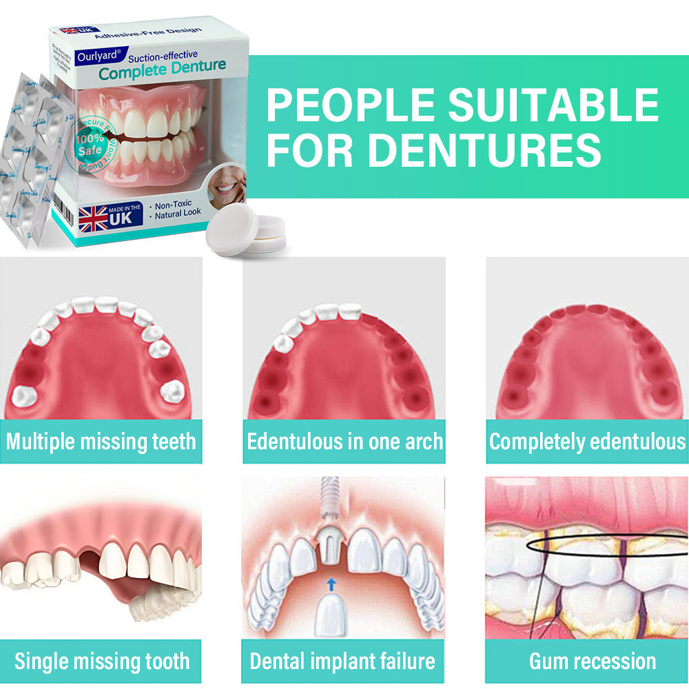 ✅ Made and Shipped from the UK | Ourlyard® Suction-fit Complete Denture⏰